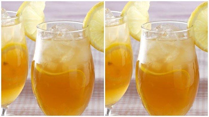 MINUMAN BUKA PUASA - Ilustrasi Ice Lemon Tea. Minuman berbuka yang anti ribet dengan cita rasa yang menyegarkan selepas berpuasa seharian. (Sajian Sedap)
