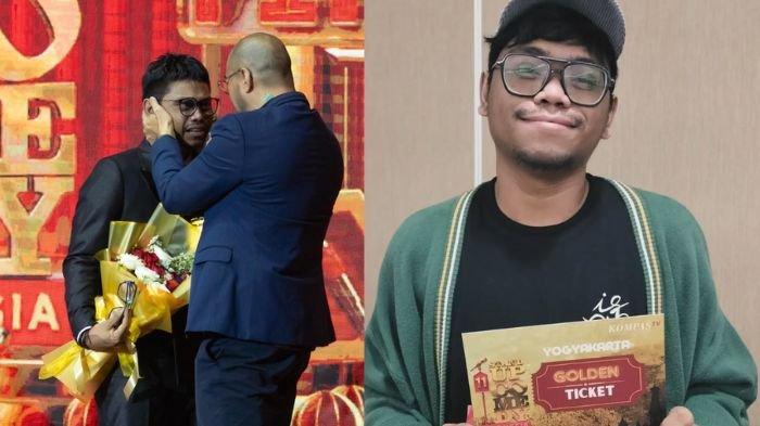 RIZKY JUARA SUCI - Potret Rizky Prasetya dinobatkan sebagai juara 1 SUCI 11 (kiri) dan Rizky saat audisi SUCI 11 (kanan), diolah dari Instagram @rizkyyprasetyaa @timproduksisuci. Rizky Prasetya merupakan komika asal Samarinda Kalimantan Timur. (Kolase IG @rizkyyprasetyaa @timproduksisuci)