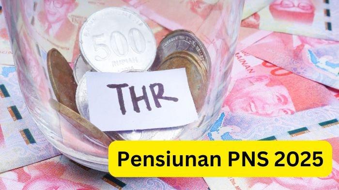 THR PENSIUNAN 2025 - Ilustrasi bertuliskan THR Pensiunan 2025 diolah di Canva 10 Maret 2025. Kapan pencairan THR Pensiunan 2025? Simak info TASPEN (Grafis TribunKaltim.co via Canva)