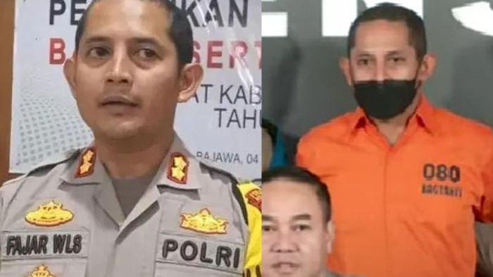 TERSANGKA PENCABULAN ANAK - Potret AKBP Fajar Widyadharma dan saat memakai baju oranye, ditetapkan sebagai tersangka pencabulan anak. Sidang kode etik digelar 17 Maret. (Dok. Humas Polres Ngada/Tangkapan Layar KompasTV)