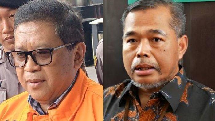 HAKIM DJUYAMTO TERSANGKA - Potret Hasto Kristiyanto (kiri) dan Hakim Djuyamto (kanan). Hasto tulis surat di penjara sindir hakim praperadilannya, Djuyamto. (KOMPAS.com/Haryanti Puspa Sari/Dzaky Nurcahyo)