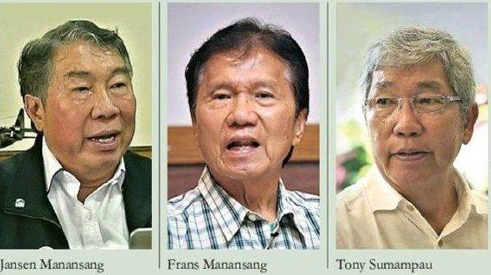 PENDIRI TAMAN SAFARI - Dari kiri ke kanan: Jansen Manansang, Frans Manansang, Tony Sumampau yang merupakan anak Hari Manansang. Mereka adalah pendiri Taman Safari Indonesia. Foto diambil dari Buku Tiga Macan Safari yang diterbitkan Gramedia Pustaka Utama pada 2 Desember 2019.