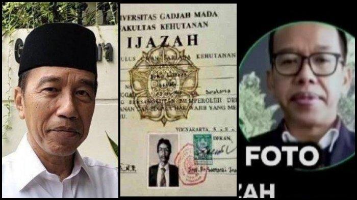 POLEMIK IJAZAH JOKOWI - Presiden ke-7 RI, Joko Widodo saat ditemui di kediamannya di Solo, Jawa Tengah. Tengah: foto ijazah Jokowi yang ramai beredar. Kanan: sosok Dumatno Budi Utomo. Alasan Roy Suryo yakin sosok Dumatno Budi Utomo adalah pria yang fotonya ada di ijazah Jokowi. (TribunSolo.com/Ahmad Syarifudin/Wartakotalive.com/ist/Kompasiana)