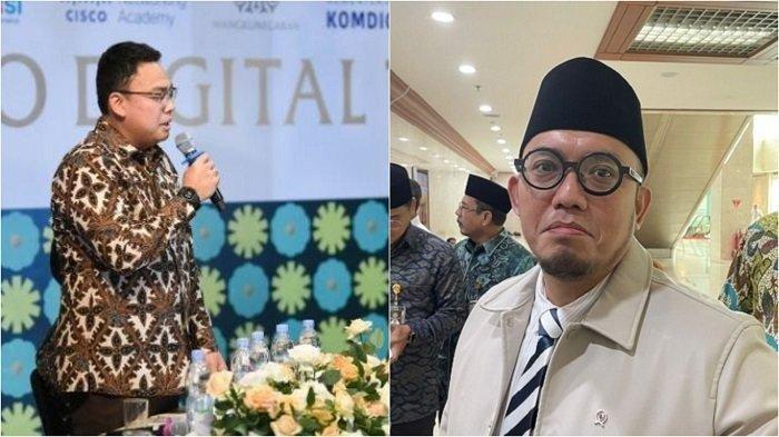 PENGGANTI KEPALA PCO - Wamenkomdigi Angga Raka Prabowo (kiri) dan Anggota Dewan Pembina Partai Gerindra Dahnil Anzar Simanjuntak (kanan). Direktur Eksekutif Trias Politika Strategis, Agung Baskoro memprediksi Angga Raka dan Dahnil Anzar bakal jadi pengganti Hasan Nasbi sebagai Kepala PCO, Selasa (29/4/2025). (Kolase foto/ istimewa/ tribunnews.com/ rizki)