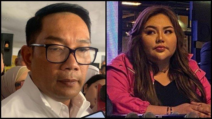 KASUS RIDWAN KAMIL - Mantan Gubernur Jabar, Ridwan Kamil saat ditemui di Tanjung Priok, Jakarta Utara, Sabtu (23/11/2024). Kanan: Lisa Mariana saat konferensi pers, Jumat (11/4/2025). Update laporan Ridwan Kamil, Revelino bakal segera jalani tes DNA untuk buktikan status anak Lisa Mariana. (Grid.id/Christine Tesalonika-Kompas.com/Firda Janati)