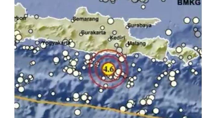 GEMPA JATIM 2025 - Kabar terbaru gempa hari ini, Rabu (7/5/2025), Badan Meteorologi Klimatologi dan Geofisika ( BMKG ) merilis gempa guncang Blitar Jatim magnitudo 4.6. Simak info selengkapnya (x/infobmkg)