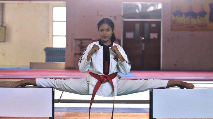 ATLET TARUNG DERAJAT - Atlet tarung derajat asal Kota Samarinda, Kalimantan Timur, Sasva Vannes Varawasi saat ditemui di GOR Latihan Gelora Kadrie Oening Sempaja Samarinda, Rabu (7/5/2025). Berawal dari korban bullying, Sasva kini jadi atlet tarung derajat berprestasi.
