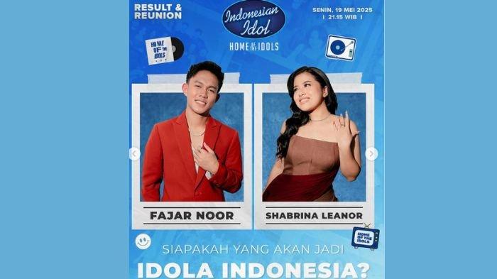 INDONESIAN IDOL 2025 - Grand finalist Indonesian Idol Season 13, Fajar Noor dan Shabrina Leanor. Siapa yang akan menjadi juara Indonesian Idol musim ini? Saksikan babak Result and Reunion dengan penampilan Top 14. (Instagram/indonesianidolid)