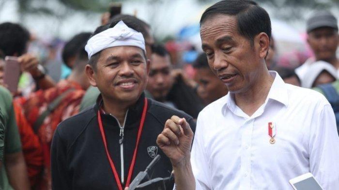 KDM JOKOWI JILID II - Ketua Tim Kampanye Daerah (TKD) Jawa Barat Dedi Mulyadi saat mendampingi Presiden Joko Widodo ketika menghadiri Gebyar Bakso Merah Putih dan pemecahan rekor muri makan bakso gratis 30.000 porsi yang digelar oleh Paguyuban Pedagang Mie Bakso Indonesia (Papmiso) di Kota Deltamas, Desa Sukamahi, Cikarang Pusat, Kabupaten Bekasi, Minggu (3/2/2019). Viral di medsos, Dedi Mulyadi dijuluki Mulyono Jilid II. Pengamat ungkap beda Gubernur Jawa Barat (Jabar) Kang Dedi Mulyadi atau KDM dengan Jokowi. (Dokumentasi Dedi Mulyadi)
