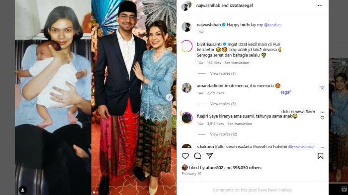 ANAK NAJWA SHIHAB - Unggahan anak Najwa Shihab sebelum ayahandanya Ibrahim Assegaf wafat. Inilah profil Suami Najwa Shihab, Ibrahim Sjarief bin Husein Ibrahim Assegaf yang meninggal dunia di RS PON hari ini, umur, nama anak.(Instagram @izzatassegaf)