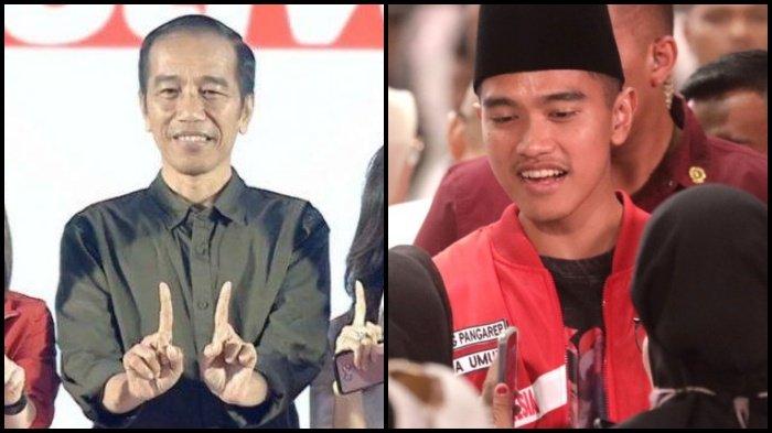KETUA UMUM PSI - Jokowi saat masih menjabat Presiden RI,Minggu (11/11/2018) menghadiri peringatan HUT ke-4 PSI di Indonesian Convention Exhibition (ICE), BSD City, Tangerang. Kanan: Ketua Umum Partai Solidaritas Indonesia (PSI) Kaesang Pangarep saat menghadiri Rapat Pimpinan Nasional Solidaritas Ulama Muda Jokowi (Samawi) di Istora Senayan, Jakarta, Sabtu (7/10/2023). Peluang Jokowi dan Kaesang berebut kursi Ketua Umum PSI. Kopdarwil Jateng usulkan 2 nama yakni Kaesang dan Joko Widodo (Jokowi). (Kompas.com/Fitria Chusna Farisa-Tribunnews.com/Irwan Rismawan)