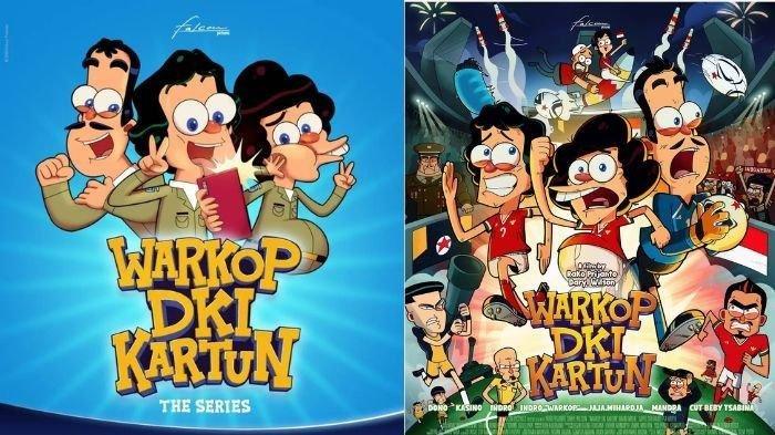 WARKOP DKI KARTUN - Kolase poster Warkop DKI Kartun. Film humor Warkop DKI Kartun akan segera rilis di bioskop pada 26 Juni 2025.