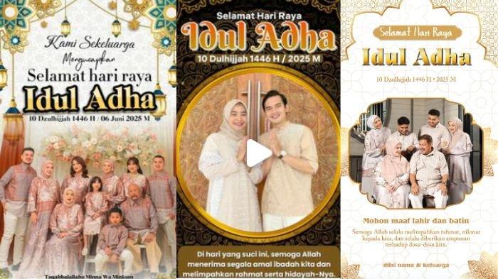 IDUL ADHA 2025 - Template Idul Adha 2025 yang ada di CapCut. Akses link templatenya, pasang foto di twibbon video dan bagikan di medsos. (CapCut)