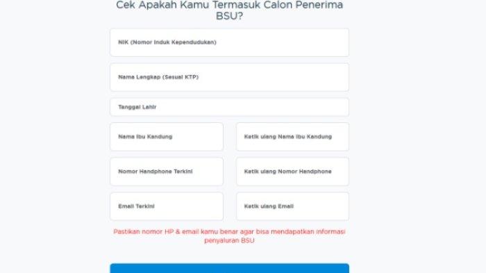BSU 2025 - Laman https://bsu.bpjsketenagakerjaan.go.id/. BSU 2025 Rp 600 ribu sudah mulai dicairkan. Cara cek apakah terdaftar sebagai penerima Bantuan Subsidi Upah. (https://bsu.bpjsketenagakerjaan.go.id/)