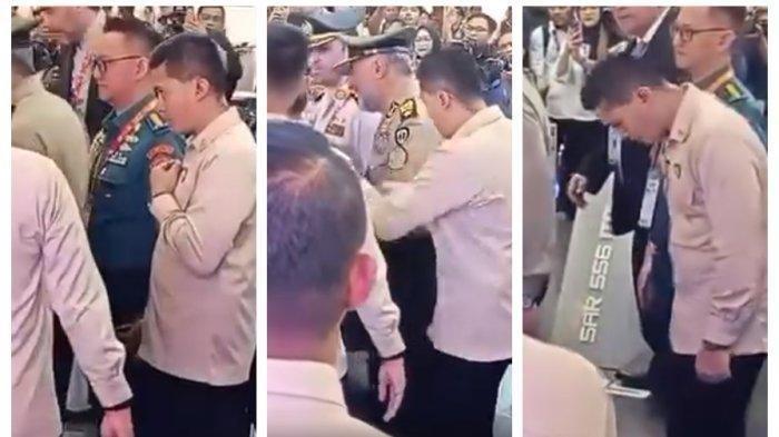 PRABOWO TEGUR PASPAMPRES - ISTIMEWA
TAMPANG PASPAMPRES - Tampang anggota Paspampres yang viral usai menarik tangan jenderal asing dan ditegur langsung oleh Presiden Prabowo Subianto di pameran Indo Defence 2025, JIExpo Kemayoran. (Istimewa via Tribunnews.com)