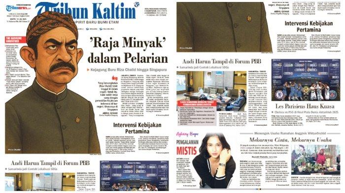 KASUS KORUPSI PERTAMINA - Tangkapan layar HL Tribun Kaltim hari ini, Sabtu (12/7/2025).