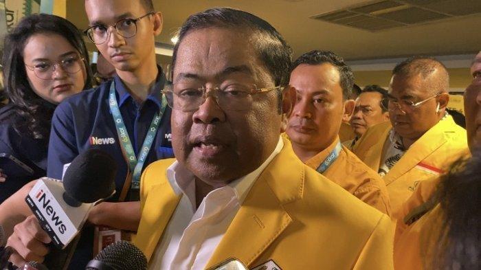 POLEMIK GAS LPG - Wakil Ketua Umum Partai Golkar, Idrus Marham di sela-sela puncak perayaan HUT Golkar ke-60 di SICC, Bogor, Jawa Barat pada Kamis (12/12/2024). Idrus ungkap jangan adu domba Golkar-Gerindra saat polemik gas LPG 3 kilogram. (Tribunnews.com/ Igman Ibrahim)