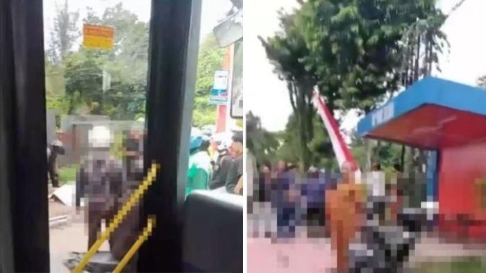 KECELAKAAN GUNUNG BAKARAN - Tangkapan layar kecelakaan yang terjadi di depan SMPN 10 Gunung Bakaran yang diambil dari instagram @balikpapanku dan @balikpapance_ pada Rabu (11/2/2025).