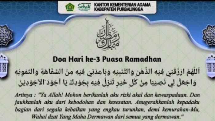 Doa Ramadhan hari ketiga puasa