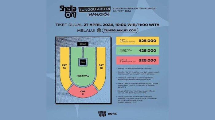 HARGA TIKET SHEILA ON 7 - Berikut ialah 6 fakta yang wajib diketahui sebelum war tiket Sheila On 7 Tunggu Aku di di Samarinda, mulai dari harga tiket hingga lokasi lengkap.