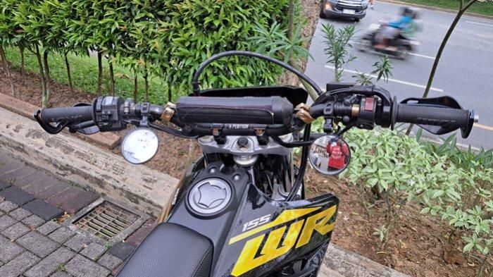Stang Motor Merk Expedition Twinwall WR 155 R dan Spion Jalu Bulat Custom