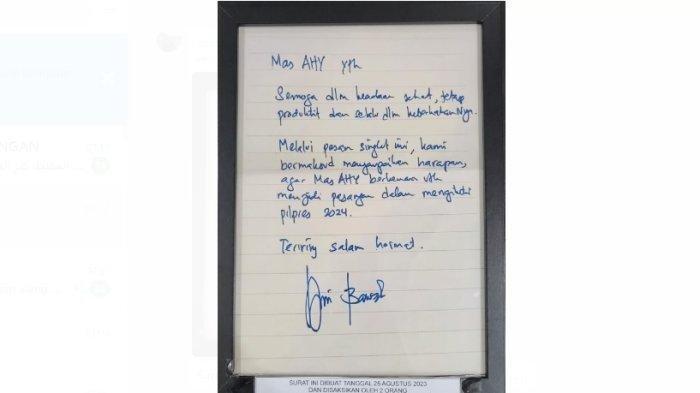 Surat Anies Baswedan untuk AHY yang kini beredar di media sosial