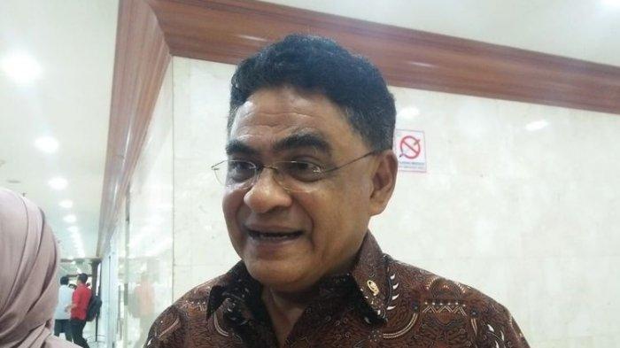 Andreas Hugo Pareira di Kompleks Parlemen, Senayan, Jakarta, Selasa (18/6/2019)