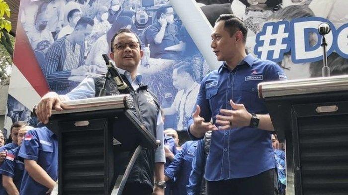 Anies Baswedan dan Ketua Umum Partai Demokrat Agus Harimurti Yudhoyono. AHY menyatakan bahwa Anies Baswedan memiliki kesamaan dengan pihaknya terkait waktu pengumuman cawapres-nya.