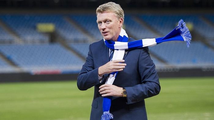 David Moyes dengan syal Everton.