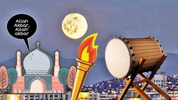 Ilustrasi takbir keliling sambut Idul Fitri 2024.