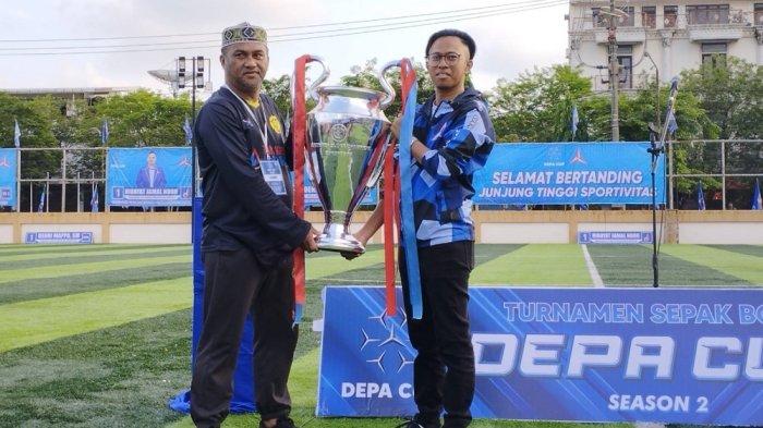Turnamen sepak bola antar klub amatir Depa Cup Season 2 resmi dibuka di Lapangan Foni, Balikpapan, melibatkan 32 tim, Jumat (22/12/2023). Turnamen ini digelar DPC Partai Demokrat Balikpapan dan mendapat antusias dari masyarakat. (MOHAMMAD ZEIN RAHMATULLAH/TRIBUNKALTIM)