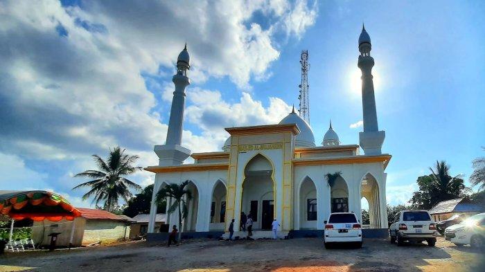 Masjid Al-Mujahidin, Desa Janju, Kecamatan Tanah Grogot, Kabupaten Paser, Kalimantan Timur (Kaltim). TRIBUNKALTIM.CO/SYAIFULLAH IBRAHIM
