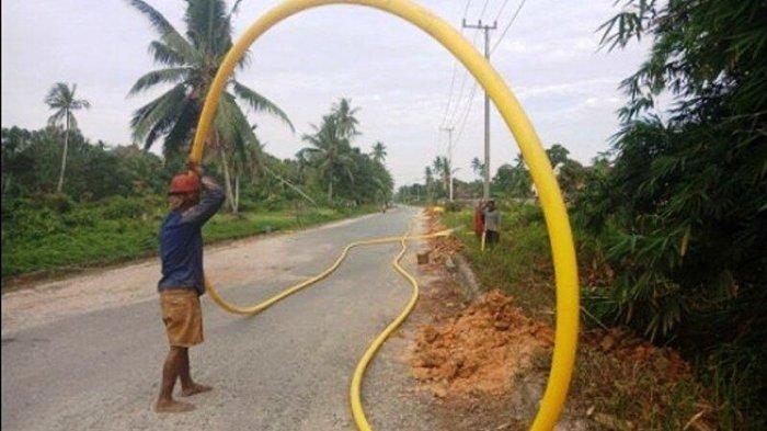 Suasana pengerjaan Jargas di Penajam Paser Utara