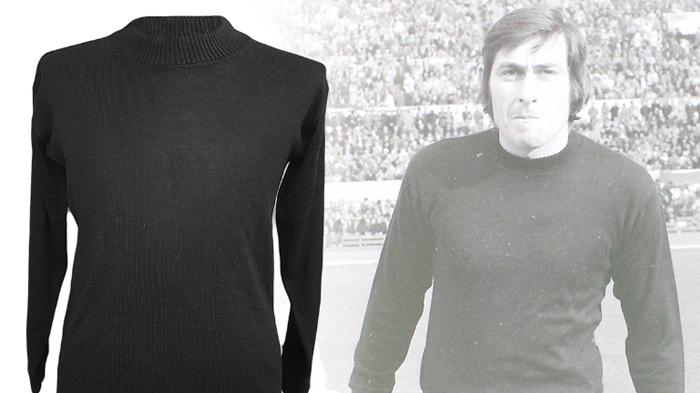 Jersey kiper Lazio Felice Pulici yang dipakai pada laga Lazio vs Foggia, 12 Mei 1974. Hari itu menjadi momen bersejarah karena Lazio menjuarai Scudetto pertama kalinya.