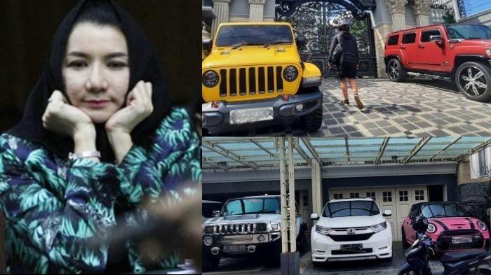 KASUS RITA WIDYASARI - Kiri: Eks Bupati Kukar, Rita Widyasari mengikuti sidang lanjutan di Pengadilan Tipikor, Jakarta, Rabu (14/3/2018). Kanan: deretan mobil milik pengusaha Samarinda yang disita KPK.