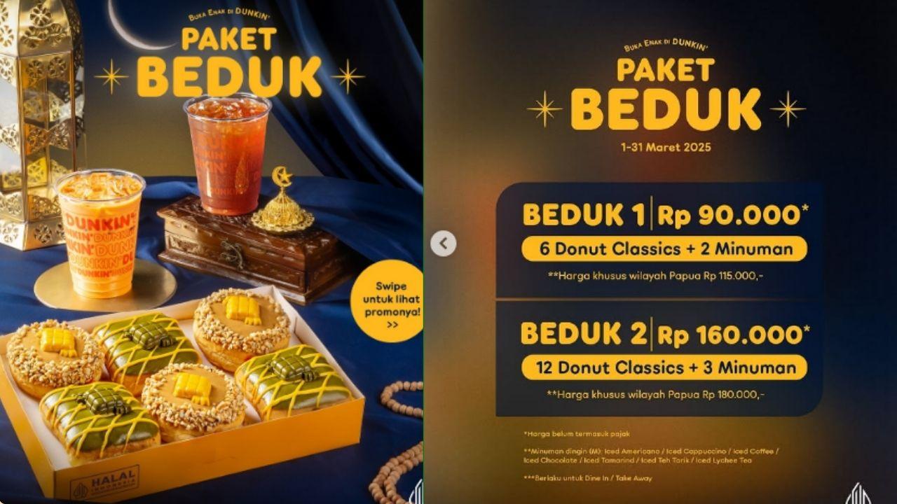 DUNKIN - Tangkapan layar akun Instagram @dunkin.id hari Senin (3/3/2025). Cek promo DUNKIN' Indonesia yang berlaku hari ini. (Instagram/@dunkin.id)
