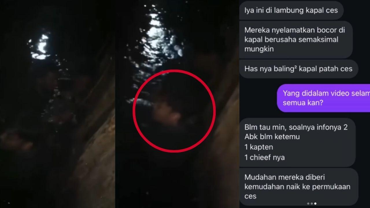 KMP MUCHLISA TENGGELAM - Tangkapan layar akun Instagram @balikpapanfolks yang diunggah Senin (5/5/2025). Viral di media sosial detik-detik mencekam saat ABK (Anak Buah Kapal) KMP Muchlisa segera mengambil tindakan darurat agar kapal tidak cepat tenggelam.