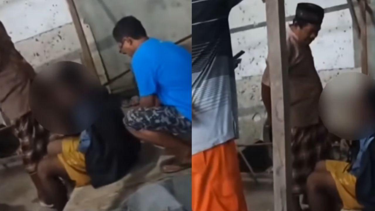 PENCURIAN DIGAGALKAN WARGA - Tangkapan layar warga setempat bersama terduga pelaku yang diunggah akun Instagram @portalbalikpapan hari Rabu (16/7/2025). Viral di media sosial aksi warga di kawasan KM 14, RT 31, Kelurahan Karang Joang, Balikpapan Utara, Kalimantan Timur yang berhasil menggagalkan upaya pencurian sepeda motor pada Rabu (16/7/2025) dini hari. (Instagram/@portalbalikpapan)