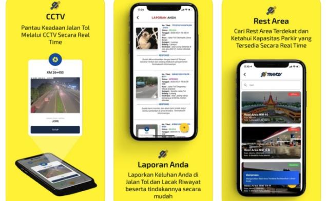 Ilustrasi cara melihat kemacetan lalu lintas lewat siaran CCTV jalan tol di Travoy.