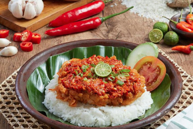 Ilustrasi ayam geprek