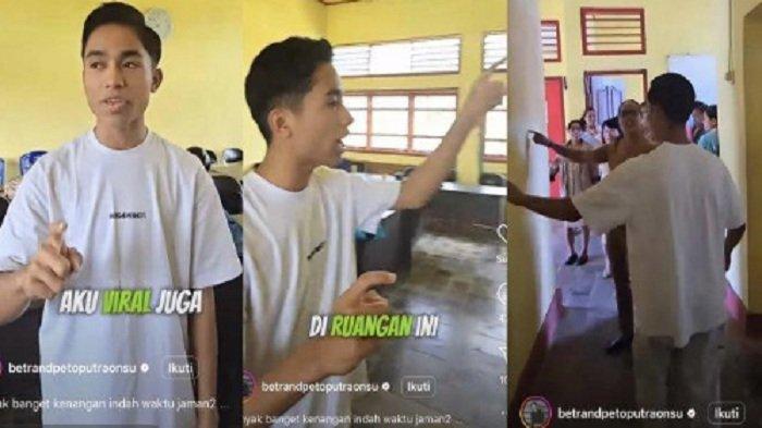 KUNJUNGI SEKOLAH - Betrand peto kembali mengenang momen dirinya saat masih sekolah di SMPN Ruteng-Cancar NTT
