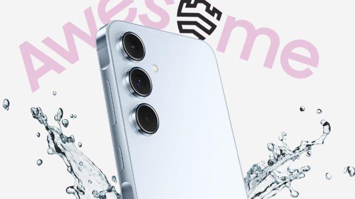 ILUSTRASI HP SAMSUNG - Desain Samsung Galaxy A55 yang diambil dari laman samsung.com pada Senin (24/2/2025).