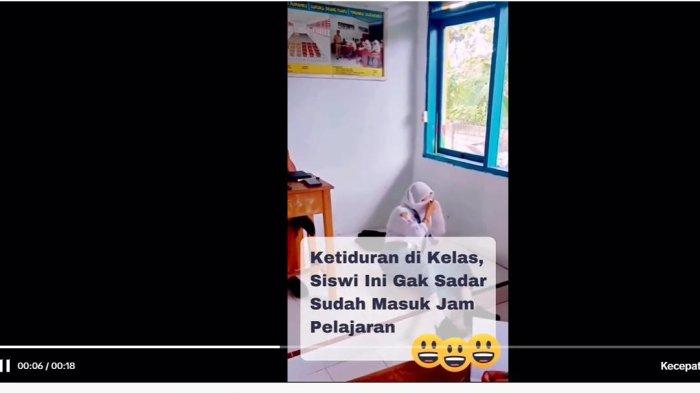 KETIDURAN - Viral Kocak Ketiduran di Kelas Siswa Tidak Sadar Sudah Masuk Jam Pelajaran Saat Terbangun Terjadi