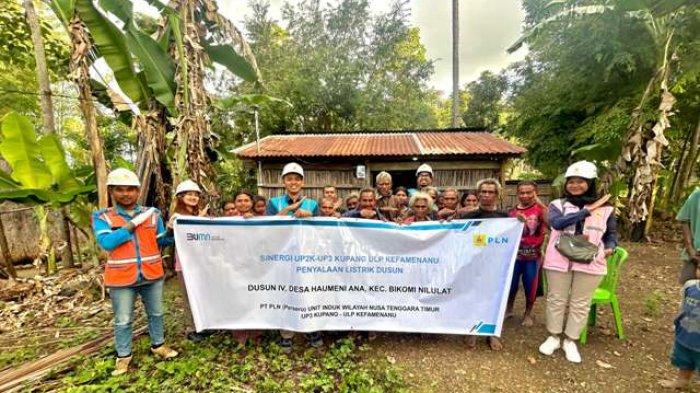 Pose penuntasan proses elektrifikasi di Kampung Bah'eka dan Obekilo, Desa Haumeni Ana, Kecamatan Bikomi Nilulat, Kabupaten TTU, NTT pada Bulan Juni 2024 lalu.