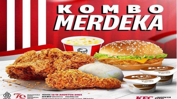 PROMO KFC - Spesial HUT Kemerdekaan RI ke 79 dapatkan Promo KFC Kombo Merdekat makan banyak super kenyang cuma Rp 79 ribuan.