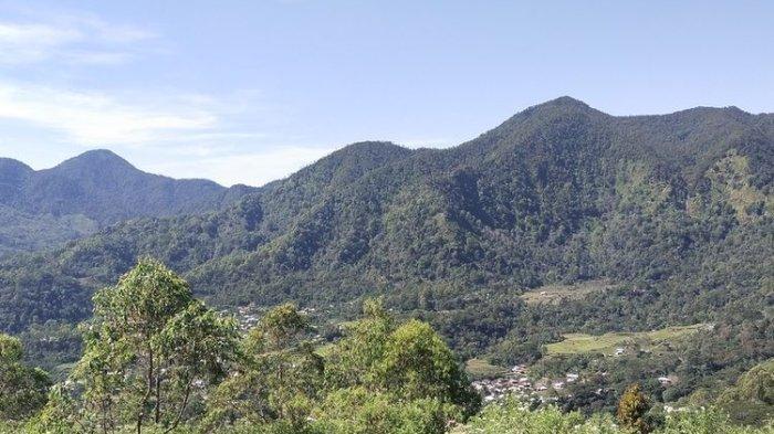 Pemandangan alam.berbukit-bukit di kawasan agrowisata Lembah Colol, Kecamatan Lambaleda Timur, Kab. Manggarai Timur, NTT menjadi spot foto oleh wisatawan, Sabtu, (30/4/2022).