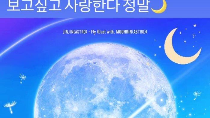 Poster single 'Fly' yang dirilis Jinjin ASTRO untuk mengenang 1 tahun meninggalnya Moonbin.