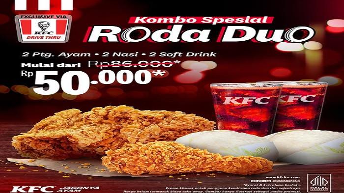 PROMO KFC - jalan berdua lebih nikmat dengan Promo KFC Kombo Spesial Roda Duo, Minggu (27/7/2025).