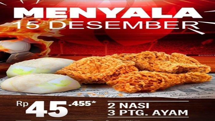 Promo KFC - Spesial hanya hari in iPromo KFC Paket Menyala makan berdua sampai kenyang hanya Rp 45 ribuan.