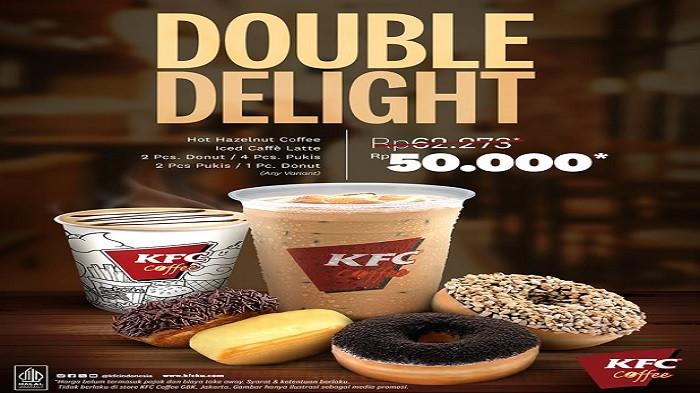PROMO KFC - dari KFC Coffee nikmati Double Delight hanya Rp 50.000 saja, Sabtu (26/7/2025).